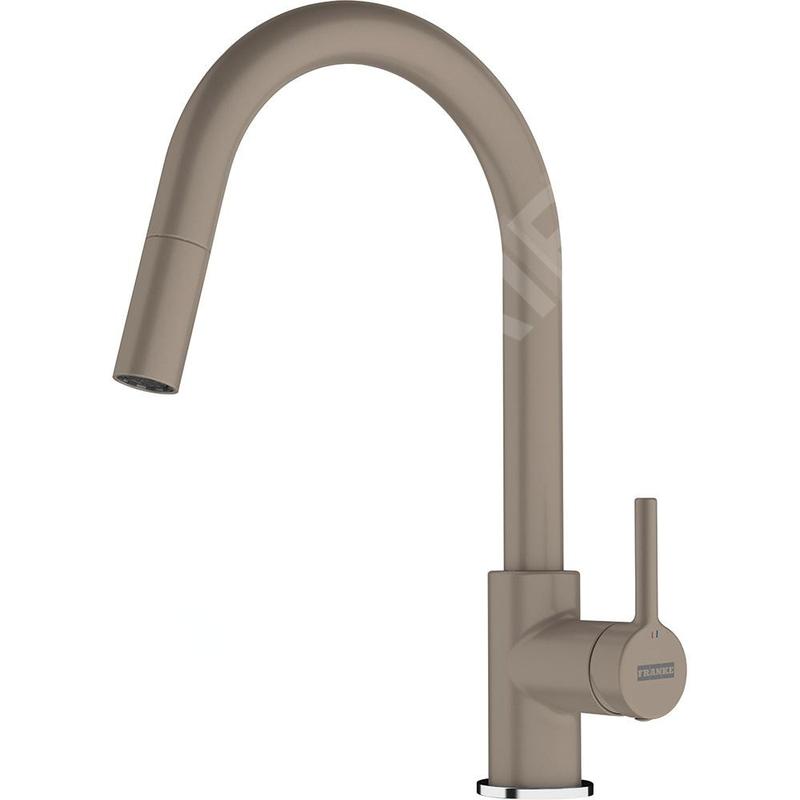 Franke Lina - Mitigeur d'évier FC 6051.424 avec douchette extractible, cachemire 115.0626.084