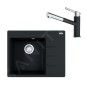 Franke Colonnes - Set G215, évier en fragranit CNG 611-62 TL / 2 et mitigeur FC 3055.071, onyx / chrome 114.0650.772 Franke Colonnes - Set G215, évier en fragranit CNG 611-62 TL / 2 et mitigeur FC 3055.071, onyx / chrome 114.0650.772