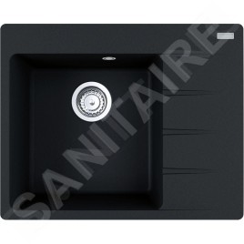 Franke Colonnes - Set G215, évier en fragranit CNG 611-62 TL / 2 et mitigeur FC 3055.071, onyx / chrome 114.0650.772