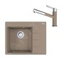 Franke Colonnes - Set G215, évier en fragranit CNG 611-62 TL / 2 et mitigeur FC 3055.424, cachemire / chrome 114.0650.770 Franke Colonnes - Set G215, évier en fragranit CNG 611-62 TL / 2 et mitigeur FC 3055.424, cachemire / chrome 114.0650.770