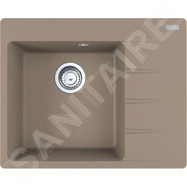Franke Colonnes - Set G215, évier en fragranit CNG 611-62 TL / 2 et mitigeur FC 3055.424, cachemire / chrome 114.0650.770
