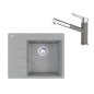 Franke Colonnes - Set G223, évier en fragranit CNG 611-62 TL / 7 et mitigeur FC 3055.084, pierre grise 114.0650.777 Franke Colonnes - Set G223, évier en fragranit CNG 611-62 TL / 7 et mitigeur FC 3055.084, pierre grise 114.0650.777