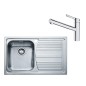 Franke Colonnes - Set N83, évier en inox LLX 611/2 et mitigeur FC 3055.031, inox / chrome 101.0650.597 Franke Colonnes - Set N83, évier en inox LLX 611/2 et mitigeur FC 3055.031, inox / chrome 101.0650.597