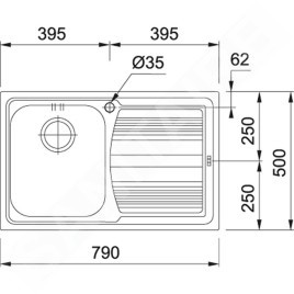 Franke Colonnes - Set N86, évier en inox LLX 611/7 et mitigeur FC 3054.031, inox / chrome 101.0650.596