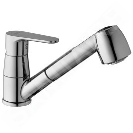 Paffoni Green - Mitigeur d'évier avec douchette extractible, chrome GR183CR