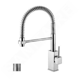 Paffoni Level - Mitigeur d'évier avec bras flexible, inox LEA176ST