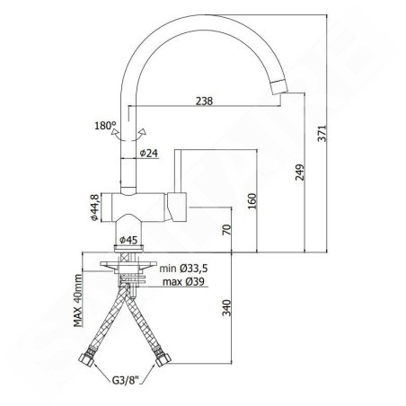 Paffoni Light - Mitigeur d'évier, doré LIG280HG