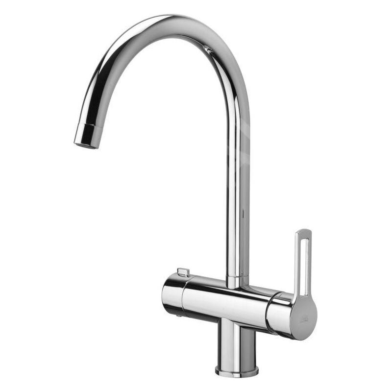 Paffoni Ringo - Mitigeur d'évier avec vanne d'arrêt, chrome RIN184CR