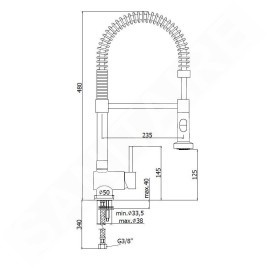 Paffoni Stick - Mitigeur d'évier avec bras flexible, inox SK176ST