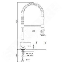 Paffoni Stick - Mitigeur d'évier avec bras flexible, inox SK177ST