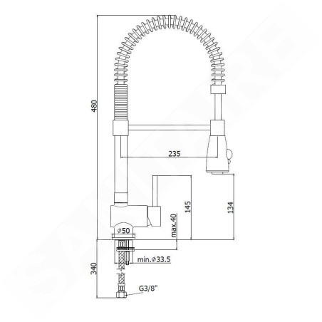 Paffoni Stick - Mitigeur d'évier avec bras flexible, chrome SK178CR