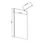 Aqualine Walk-In - Paroi de douche 900x1900 mm, verre clair WI091
