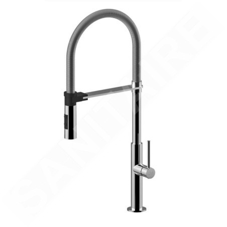 Paffoni Chef - Mitigeur d'évier avec bras flexible, chrome CH179CR