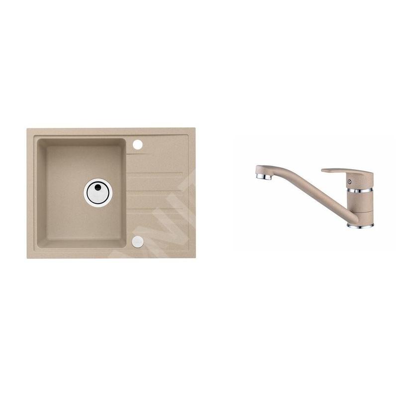 Alveus Sets - Ensemble d'évier Intermezzo 30 et la robinetterie Nina, beige SETA001 Alveus Sets - Ensemble d'évier Intermezzo 30 et la robinetterie Nina, beige SETA001