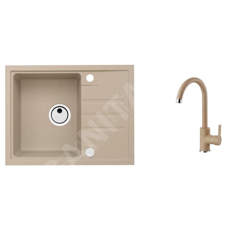 Alveus Sets - Ensemble d'évier Intermezzo 30 et robinetterie Tonia, beige SETA359 Alveus Sets - Ensemble d'évier Intermezzo 30 et robinetterie Tonia, beige SETA359