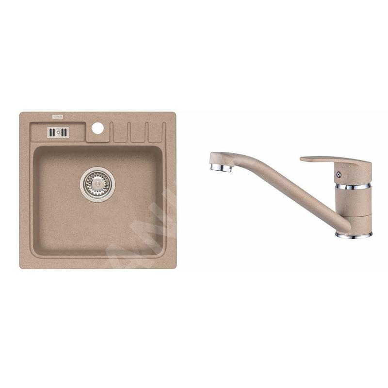 Alveus Sets - Ensemble d'évier Niagara 20 et la robinetterie Nina, beige SETA091 Alveus Sets - Ensemble d'évier Niagara 20 et la robinetterie Nina, beige SETA091