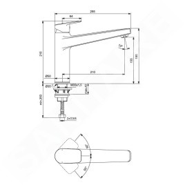 Ideal Standard CeraPlan - Mitigeur d'évier, chrome BD325AA