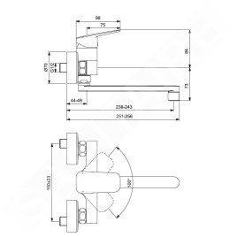 Ideal Standard CeraPlan - Mitigeur d'évier, chrome BD341AA