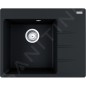 Franke Colonnes - Ensemble G215, évier en fragranit CNG 611-62 TL / 2 et mitigeur FC 3055.901, noir mat / chrome 114.0675.669 Franke Colonnes - Ensemble G215, évier en fragranit CNG 611-62 TL / 2 et mitigeur FC 3055.901, noir mat / chrome 114.0675.669
