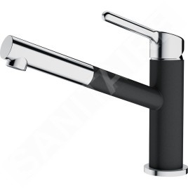 Franke Colonnes - Ensemble G219, évier en fragranit CNG 611-78 TL / 2 et mitigeur FC 3055.901, noir mat / chrome 114.0675.671