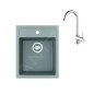 Franke Colonnes - Ensemble de cuisine T100, évier en tectonite SID 610-40 et mitigeur FP 9000.031, gris / chrome 143.0675.705 Franke Colonnes - Ensemble de cuisine T100, évier en tectonite SID 610-40 et mitigeur FP 9000.031, gris / chrome 143.0675.705