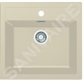 Franke Colonnes - Ensemble de cuisine T102, évier en tectonite SID 610 et mitigeur FP 9000.031, beige / chrome 143.0675.722