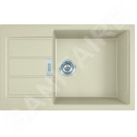 Franke Colonnes - Ensemble de cuisine T106, évier en tectonite S2D 611-78 XL et mitigeur FP 9000.031, beige / chrome