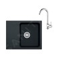Franke Colonnes - Ensemble T94, évier en tectonite OID 611-62 et mitigeur FP 9000.031, noir / chrome 143.0675.615 Franke Colonnes - Ensemble T94, évier en tectonite OID 611-62 et mitigeur FP 9000.031, noir / chrome 143.0675.615