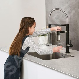 Franke Mitigeurs filtrants - Vital tap filtration d’eau, noir mat/inox 120.0621.311