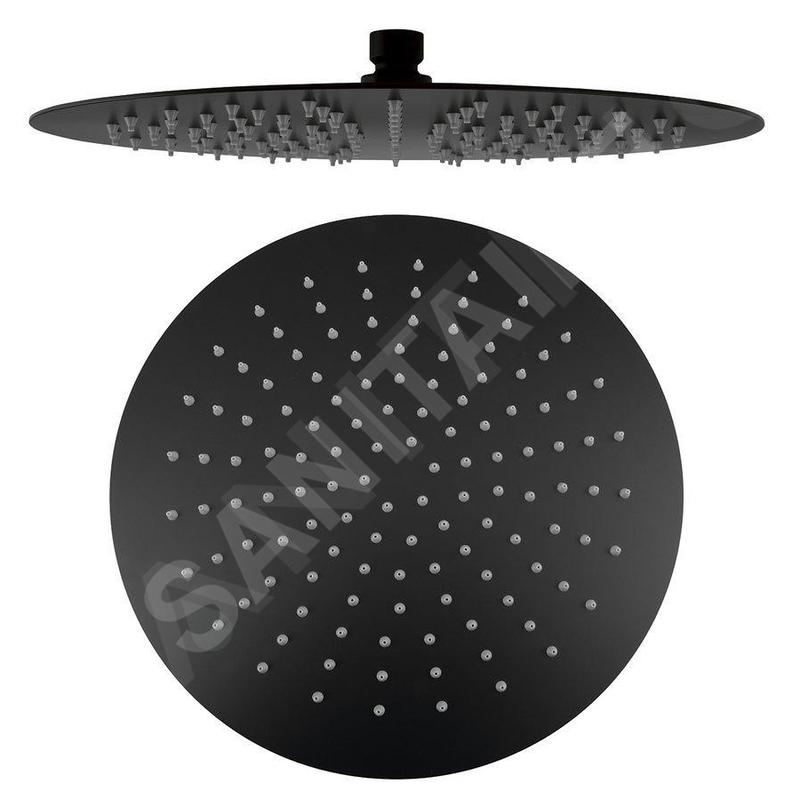 Sapho Slim - Tête de douche, diamètre 300 mm, noir mat MS573B Sapho Slim - Tête de douche, diamètre 300 mm, noir mat MS573B