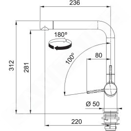 Franke Active New - Mitigeur d'évier FN 6100.424, cachemire 115.0653.378