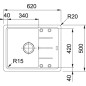 Franke Colonnes - Ensemble de cuisine G55, évier en fragranit BFG 611-62 et mitigeur FC 9547.424, cachemire 114.0509.994 Franke Colonnes - Ensemble de cuisine G55, évier en fragranit BFG 611-62 et mitigeur FC 9547.424, cachemire 114.0509.994