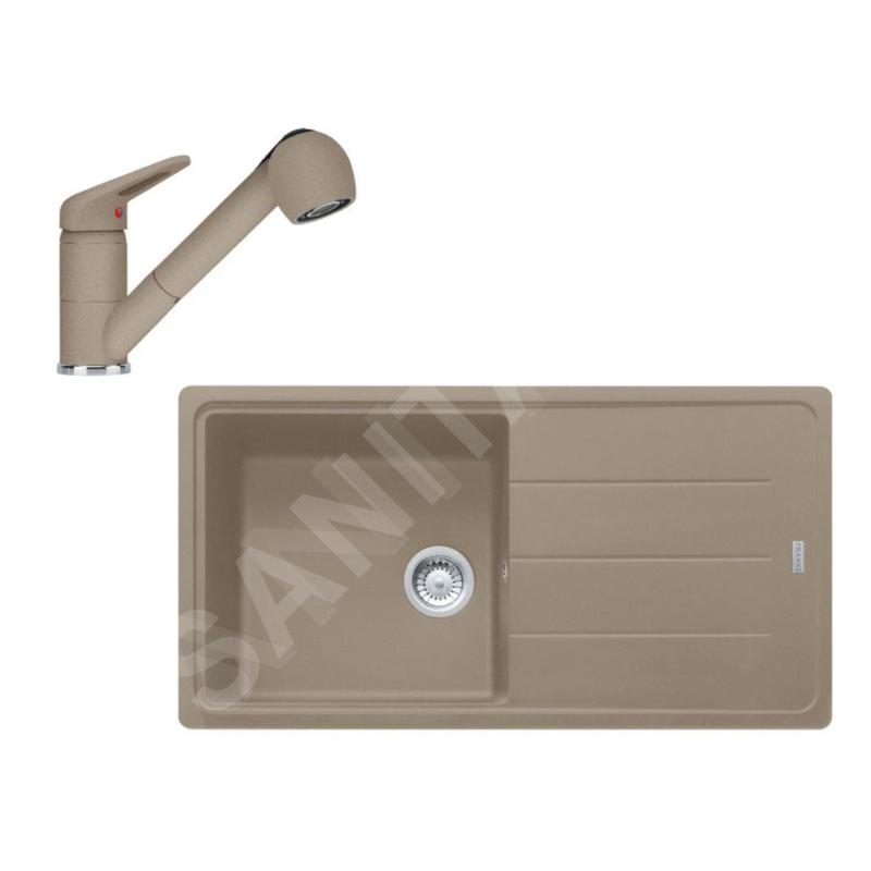 Franke Colonnes - Ensemble de cuisine G138, évier en fragranit BFG 611 et mitigeur FC 9547.424, cachemire 114.0510.592 Franke Colonnes - Ensemble de cuisine G138, évier en fragranit BFG 611 et mitigeur FC 9547.424, cachemire 114.0510.592