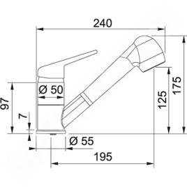 Franke Colonnes - Ensemble de cuisine G138, évier en fragranit BFG 611 et mitigeur FC 9547.424, pierre gris 114.0510.597