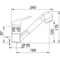 Franke Colonnes - Ensemble de cuisine G138, évier en fragranit BFG 611 et mitigeur FC 9547.424, pierre gris 114.0510.597