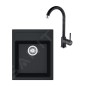 Franke Colonnes - Ensemble de cuisine T52, évier en tectonite SID 610-40 et mitigeur FP 9000.071, noir 114.0508.416 Franke Colonnes - Ensemble de cuisine T52, évier en tectonite SID 610-40 et mitigeur FP 9000.071, noir 114.0508.416