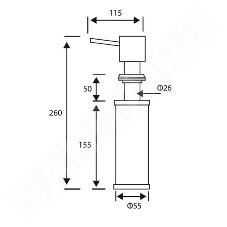Franke Accessoires - Distributeur de détergent FD 300, chrome 119.0085.067