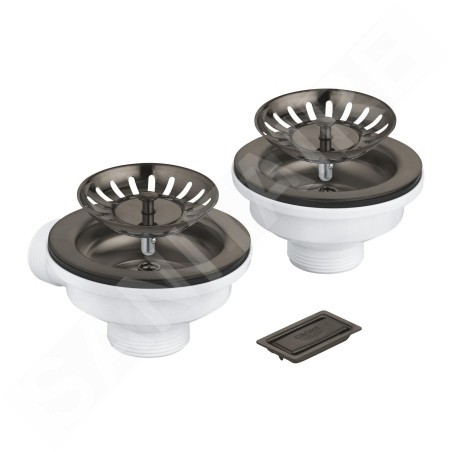 Grohe Accessoires - Garniture de vidage pour évier, Hard Graphite brossé 40997AL0