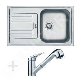 Franke Colonnes - Set de cuisine N12, évier en inox EFN 614-78 + robinet FC 9547.031, chrome 101.0684.401