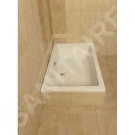 Polysan Deep - Receveur de douche profond, 1600 x 750 x 260 mm, blanc 72385