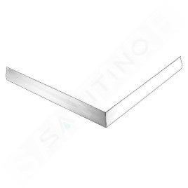 Lansanit Accessoires - Panneau frontal pour receveur en quart de cercle, pieds de montage, blanc LAN-PANEL-O