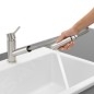 Villeroy & Boch Como - Mitigeur d’évier avec douchette extractible, à basculer sous la fenêtre, inox 925800LC