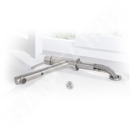 Villeroy & Boch Como - Mitigeur d’évier avec douchette extractible, à basculer sous la fenêtre, inox 925800LC