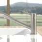 Villeroy & Boch Como - Mitigeur d’évier avec douchette extractible, à basculer sous la fenêtre, inox 925800LC