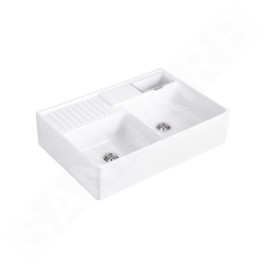 Villeroy & Boch Éviers - Évier en céramique 90x63 cm, CeramicPlus, Stone White 632391RW