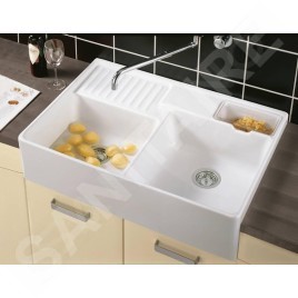 Villeroy & Boch Éviers - Évier en céramique 90x63 cm, CeramicPlus, Stone White 632391RW