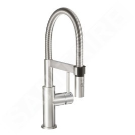 Villeroy & Boch Steel Expert Compact - Mitigeur d'évier avec bras flexible et douchette, inox 927300LC