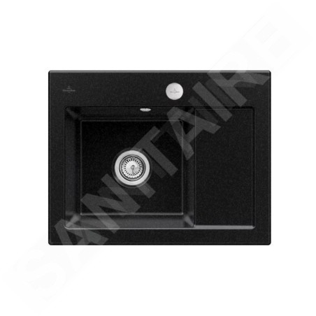 Villeroy & Boch Subway 45 - Évier en céramique 65x51 cm, avec commande excentrique, CeramicPlus, Chromite 331202J0