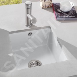 Villeroy & Boch Subway 45 - Évier en céramique 38x44 cm, CeramicPlus, Snow White 332401KG
