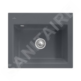 Villeroy & Boch Subway 60 - Évier en céramique 60x51 cm, CeramicPlus, Graphite 330901i4
